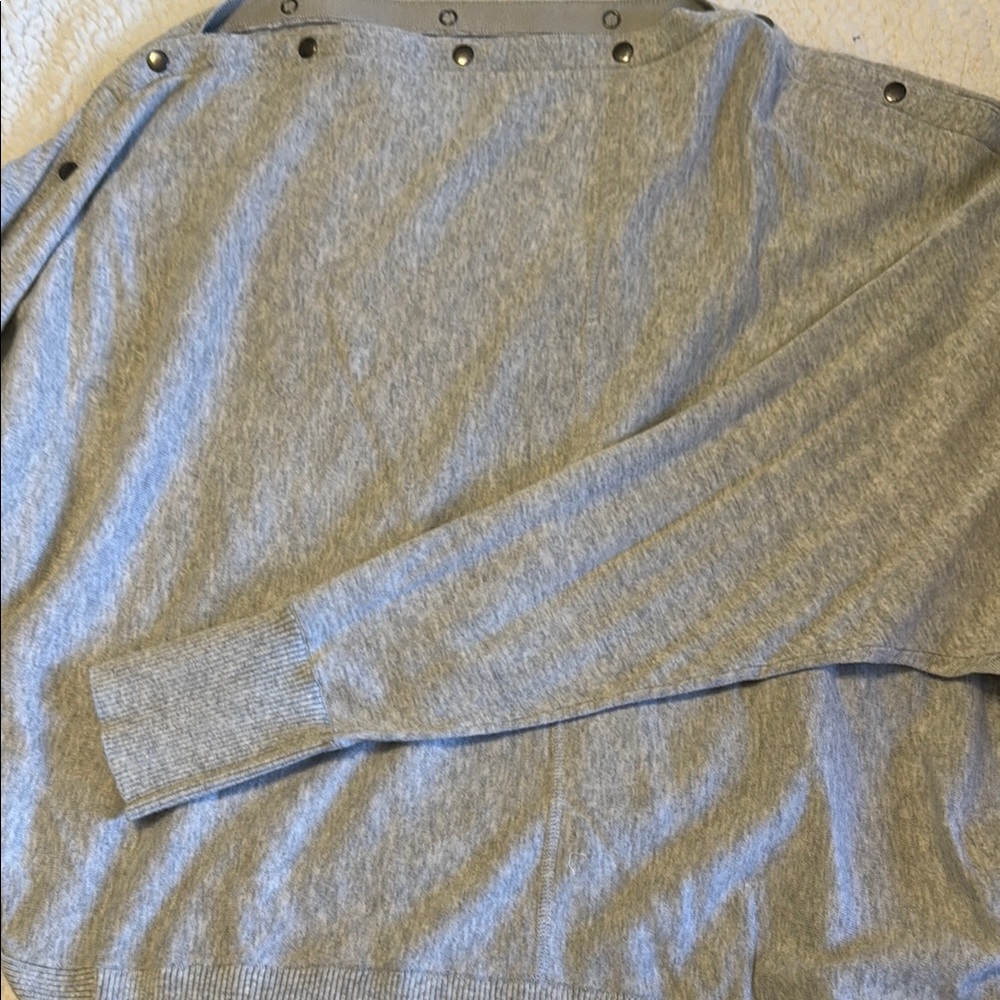 Gray Button-Detail women’s Sweater